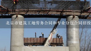 北京市建筑工地劳务合同和专业分包合同招投标及备案