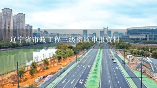 辽宁省市政工程三级资质申报资料