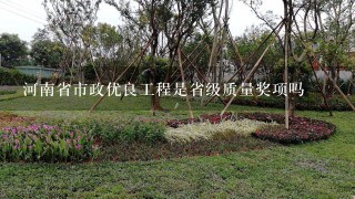 河南省市政优良工程是省级质量奖项吗