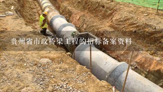 贵州省市政桥梁工程的招标备案资料