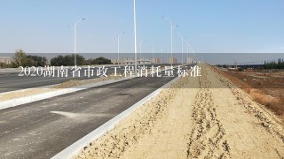 2020湖南省市政工程消耗量标准